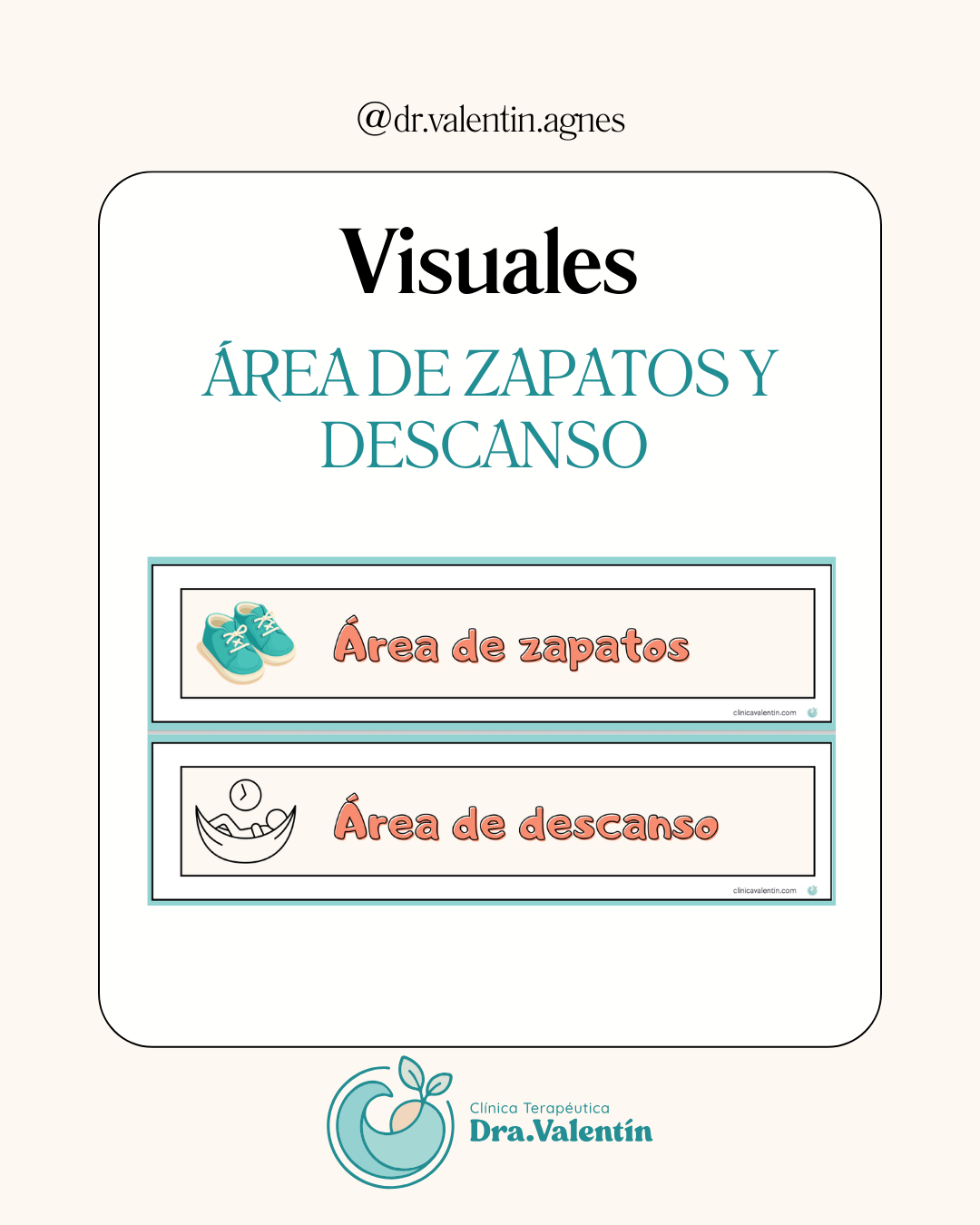 Visuales: área de zapatos y área de descanso