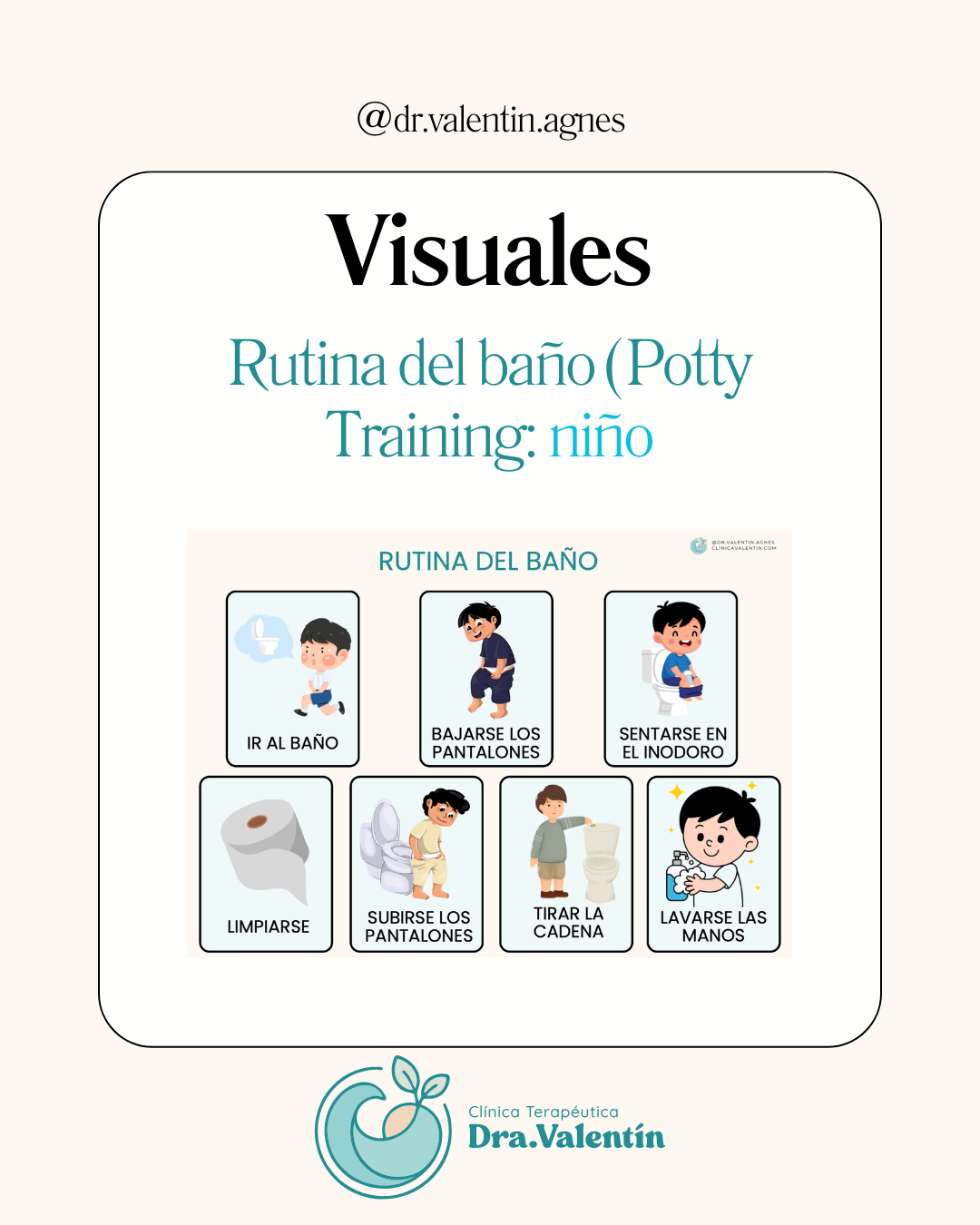 Rutina del baño (Potty Training) con visuales (niño)
