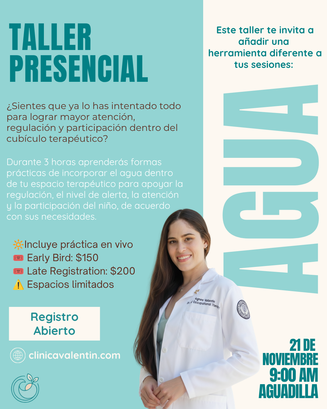 Taller: El agua como herramienta dentro de tu espacio terapéutico